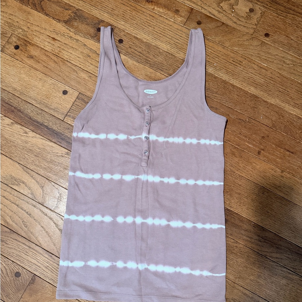 Old Navy Tan Tie-Dye Tank Top
